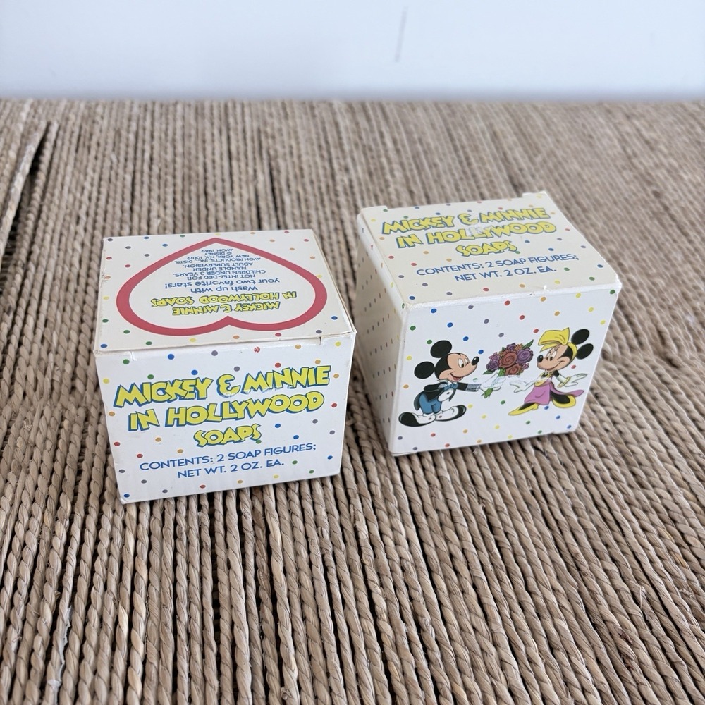 Vintage Avon 1989 Disney Soaps Mickey Minnie Lot of 2 boxes 4 bars